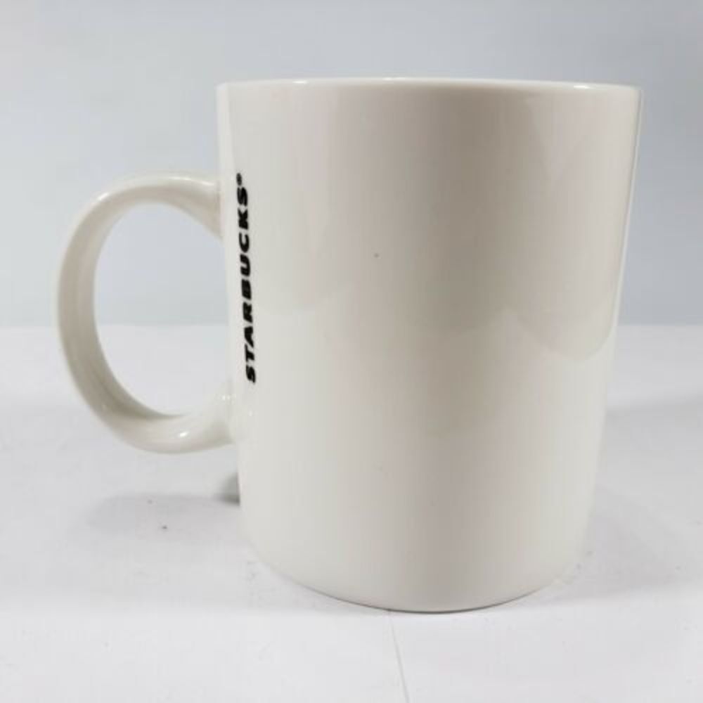 Starbucks Mug 2016 12 fl oz Coffee Tea Cup White Green Mermaid Used Condition - Picture 3 of 7